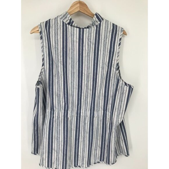 Chicos 3 zenergy Neema Reversible Vest Blue striped paisley womens size XL - Picture 13 of 14